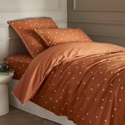 La Redoute Stella Star 100% Cotton Percale 400 Thread Count Duvet Cover