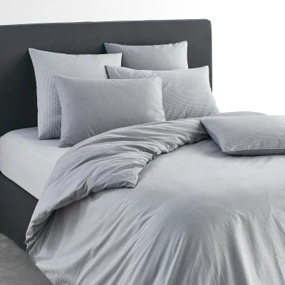 La Redoute Cancama Graphic 100% Organic Cotton Percale 200 Thread Count Duvet Cover