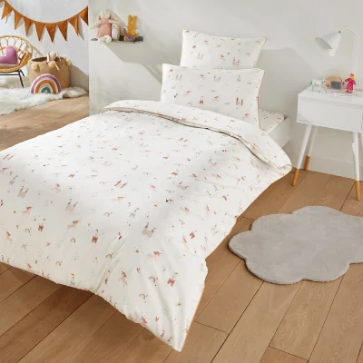 La Redoute Unicorn Castle 100% Cotton Duvet Cover
