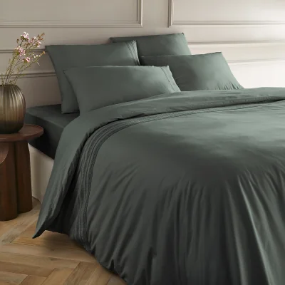 La Redoute Florentina Embroidered 100% Cotton Percale Duvet Cover