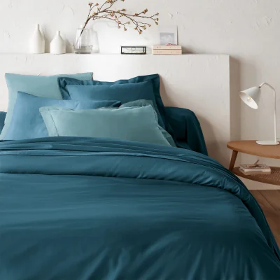 La Redoute Scénario Plain 100% Cotton Zipped Duvet Cover