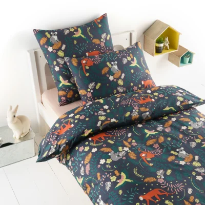 La Redoute Jangal Exotic Animal 100% Organic Cotton 400 Thread Count Duvet Cover