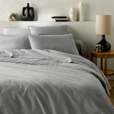 La Redoute Clara Chambray Cotton Flannel Duvet Cover