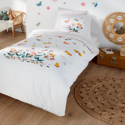 La Redoute Papillon Floral Butterfly 100% Cotton Duvet Cover