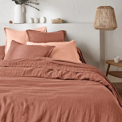 La Redoute Linot Plain 100% Washed Linen Duvet Cover