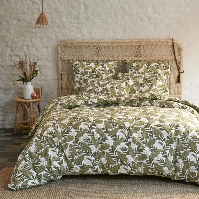 La Redoute Palma Tropical 100% Cotton Percale 200 Thread Count Duvet Cover