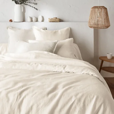 La Redoute Linot Plain 100% Washed Linen Duvet Cover