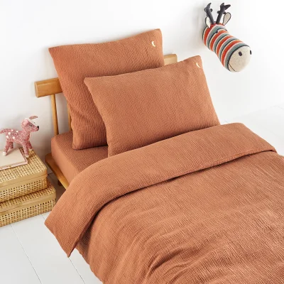 La Redoute Cuddly Organic Cotton Muslin 250 Thread Count Duvet Cover