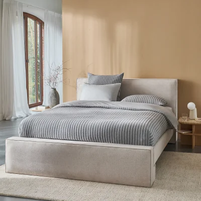 La Redoute Archi Striped 100% Cotton Jersey Duvet Cover