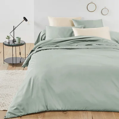 La Redoute Plain 100% Cotton Satin 300 Thread Count Duvet Cover
