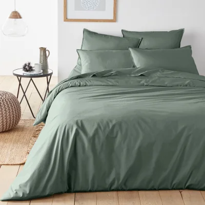 La Redoute Plain 100% Organic Cotton Percale 200 Thread Count Duvet Cover