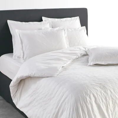 La Redoute Loeva Embroidered 100% Organic Cotton Percale Duvet Cover