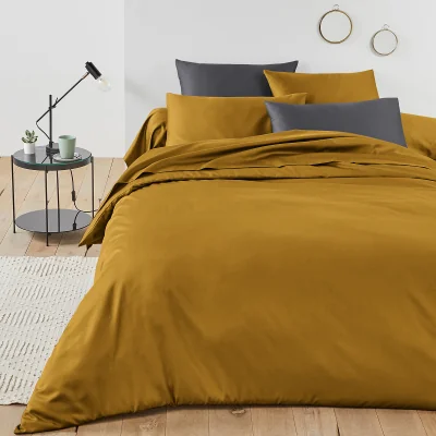 La Redoute Plain 100% Cotton Satin 300 Thread Count Duvet Cover