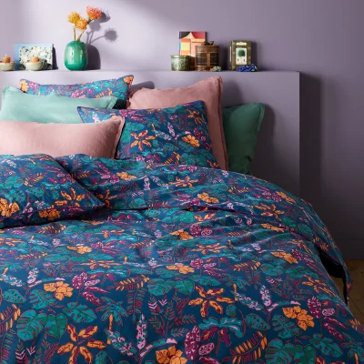 La Redoute Foliaro Exotic Floral 100% Cotton Duvet Cover
