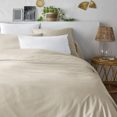 La Redoute Scenario Plain Organic Cotton Percale Duvet Cover