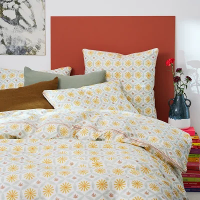 La Redoute Porquero Tiled 100% Cotton Percale 200 Thread Count Duvet Cover