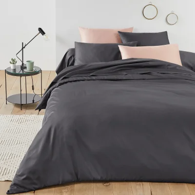 La Redoute Plain 100% Cotton Satin 300 Thread Count Duvet Cover