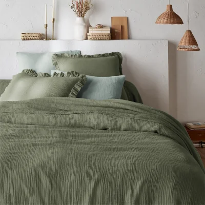 La Redoute Kumla Plain 100% Cotton Muslin Duvet Cover
