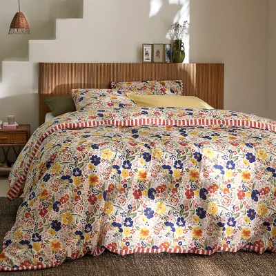 La Redoute Misène Floral 100% Washed Cotton Duvet Cover