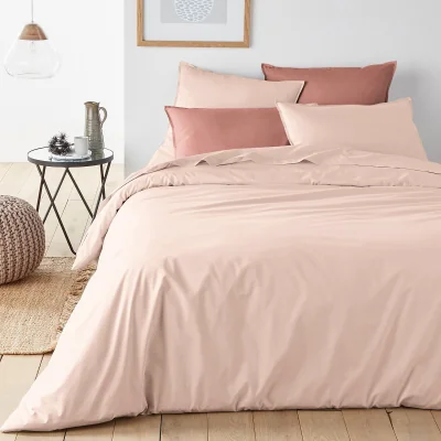 La Redoute Plain 100% Organic Cotton Percale 200 Thread Count Duvet Cover