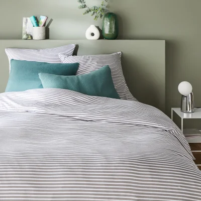 La Redoute Dolsi Grey Cotton/Modal Jersey Duvet Cover