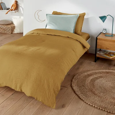 La Redoute Linot Plain 100% Washed Linen Duvet Cover