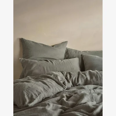 Marks & Spencer Bedfolk Pure Linen Relaxed Duvet Cover Khaki