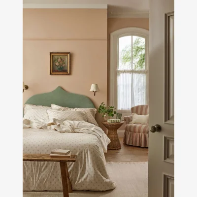 Marks & Spencer Piglet In Bed Martha Floral Pure Cotton Duvet Cover Green Mix