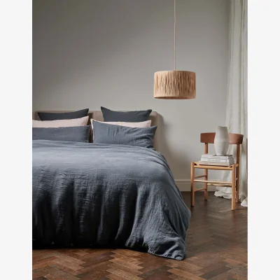 Marks & Spencer Bedfolk Pure Linen Relaxed Duvet Cover Navy