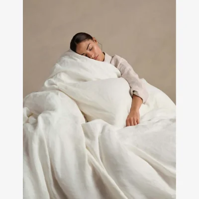 Marks & Spencer Bedfolk Pure Linen Washed Duvet Cover Soft White