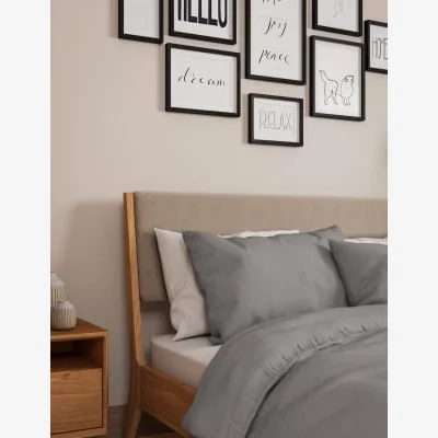 Marks & Spencer M&S Cotton Rich Percale Duvet Cover - SGL - Dove, Dove,Oyster,Silver Grey,Light Cream,Aqua,White,Light Putty,Blue Denim,Medium Pink