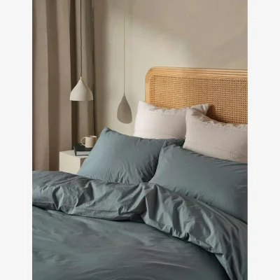 Marks & Spencer Bedfolk Pure Cotton Relaxed Duvet Cover Petrol