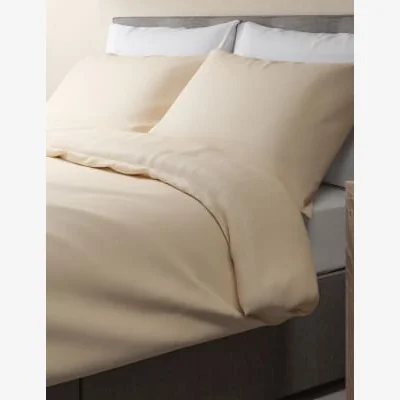 Marks & Spencer M&S Egyptian Cotton 400 Thread Count Sateen Duvet Cover - DBL - Light Cream, Light Cream