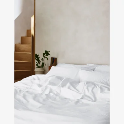Marks & Spencer Piglet In Bed Washed Cotton Percale Duvet Cover White