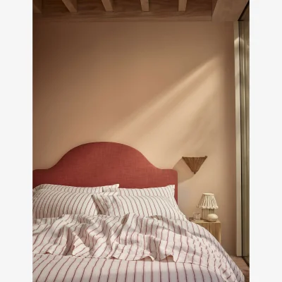 Marks & Spencer Piglet In Bed Pure Linen Walderton Stripe Duvet Cover Natural