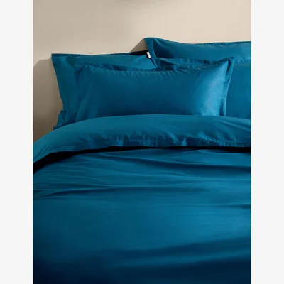 Marks & Spencer M&S X Fired Earth Washed Cotton Duvet Cover - SKING - Sansha, Sansha,Travertina Crema,Carbon Blue