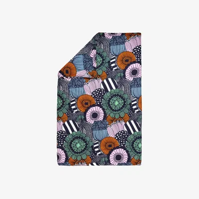Nordic Nest Marimekko Siirtolapuutarha duvet cover 240x220 cm White-dark blue-orange