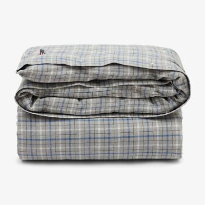 Nordic Nest Lexington Checked Cotton Flannel duvet cover 150x210 cm Grey-blue