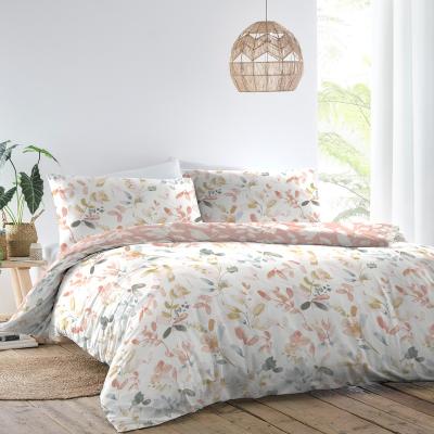 Downtown Appletree Saffron Dusky Pink Duvet Cover Set - Double, Cotton, Floral