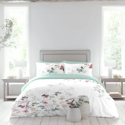 Downtown Appletree Athena Multi Duvet Cover Set - King, Cotton, Floral