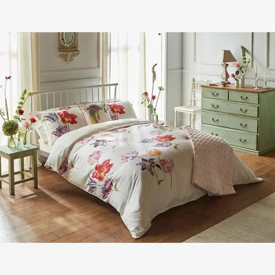 Downtown Sanderson Tulipomania Duvet Cover Set - Rose Red/Amethyst - King