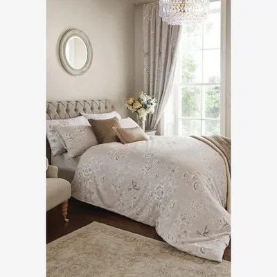 Downtown Laura Ashley Rowsham Garden Duvet Cover Set - Natural - Single