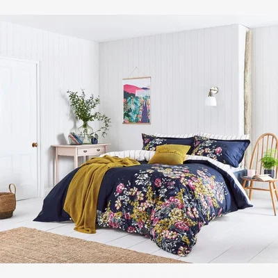 Downtown Joules Cambridge Floral Duvet Cover Set - French Navy - Double