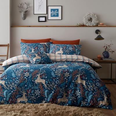 The Range Winter Stags Duvet Cover Set - Blue / Double