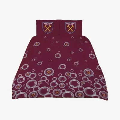 The Range West Ham United FC Forever Blowing Reversible Bubbles Duvet Cover Set - Maroon