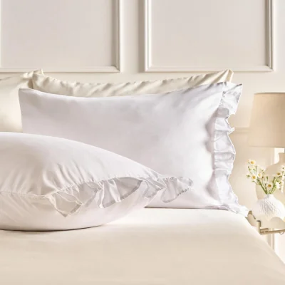 The Range OHS Frill Edge Duvet Cover Set - White / 48cm