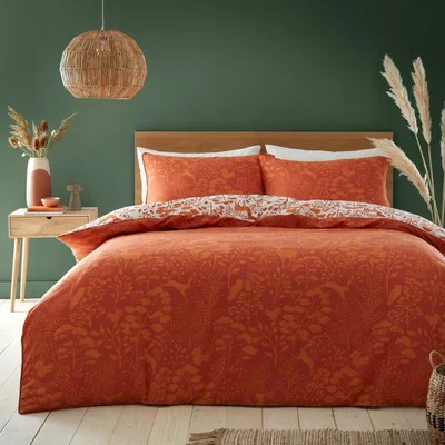 The Range Autumn Meadow Duvet Cover and Pillowcase Set - Riust / Single