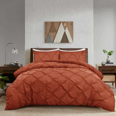 The Range Pintuck Duvet Cover Set - Rust / 1.4kg