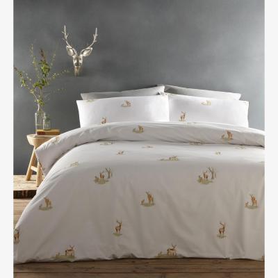 The Range Deer Duvet Cover Set - White / Double