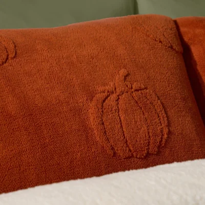 The Range OHS Tufted Pumpkin Teddy Duvet Cover Set - Burnt Orange / 1.7kg